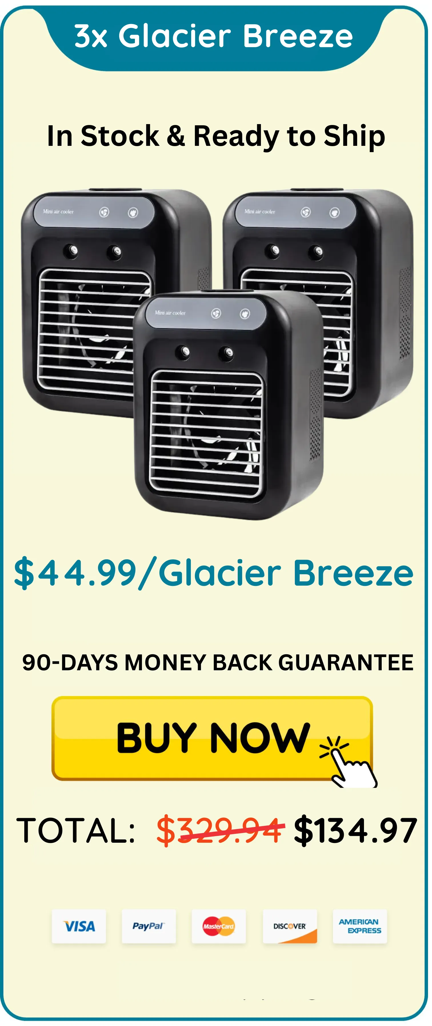 Glacier Breeze Portable AC 3 Unit